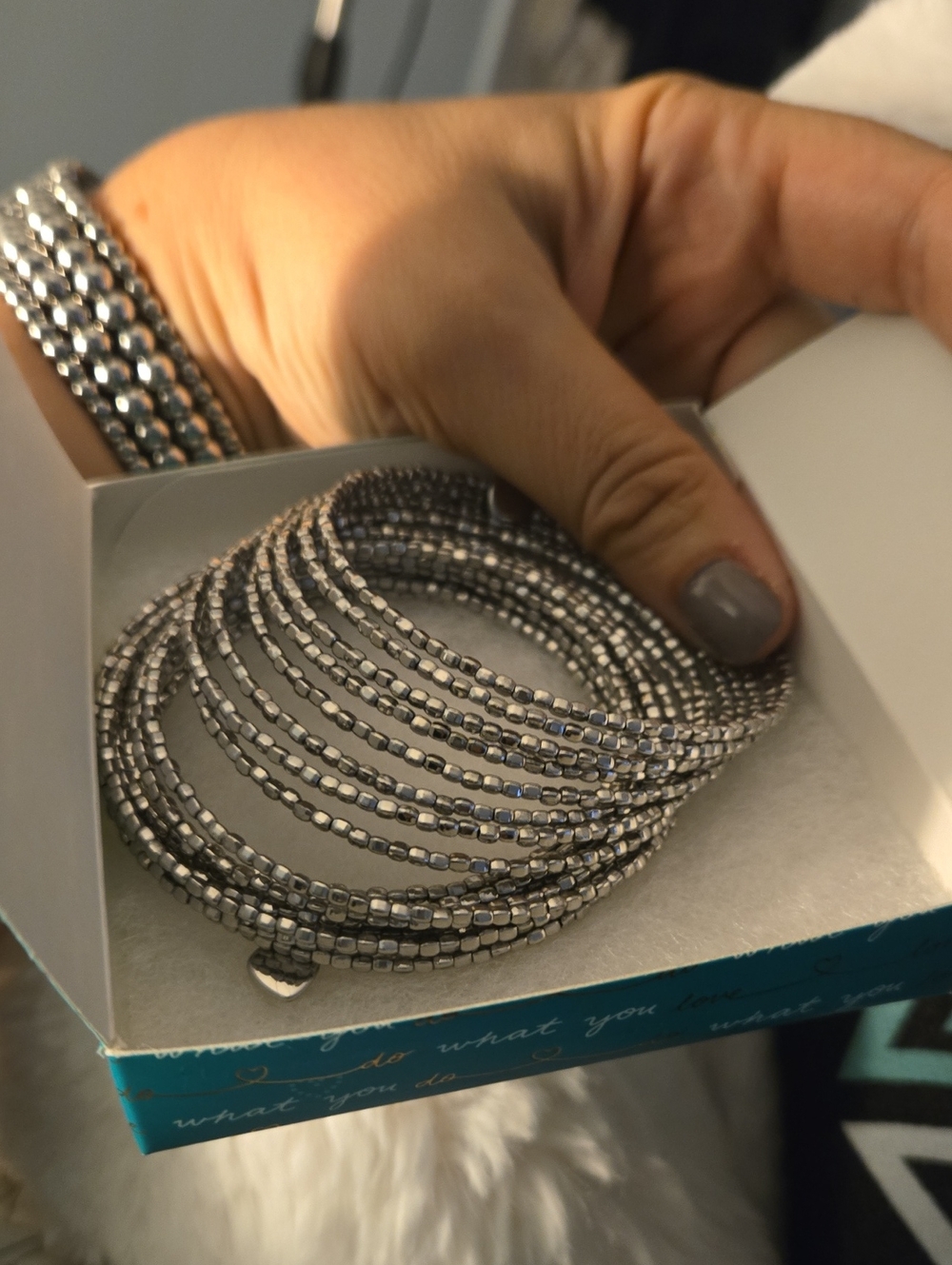 Stella & Dot Bardot Coil Wrap Bracelet - Silver - Picture 3 of 8